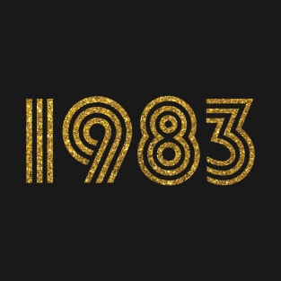 1983 Birth Year Glitter Effect T-Shirt