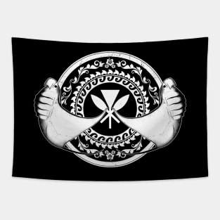 Kanaka Maoli Manta Rays Tapestry