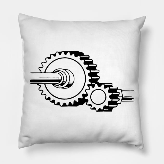 Gears Pillow by linesdesigns