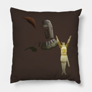 Praise the Sun,  80s Glamour Shot of Knight Solaire of Astora Pillow