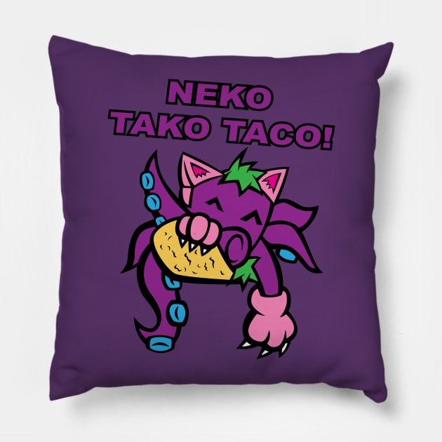 Neko Tako Taco! (English) Pillow by Rodimus13