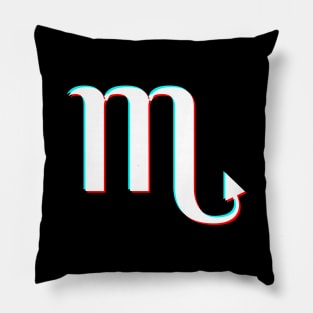 Scorpio Star Sign White 3D Effect Pillow