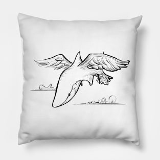 Flying shark Pillow