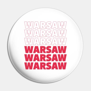 Warsaw typography Pin