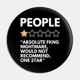 People, One Star Rating Pin