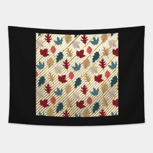 Handpainted Leaf Pattern Tapestry