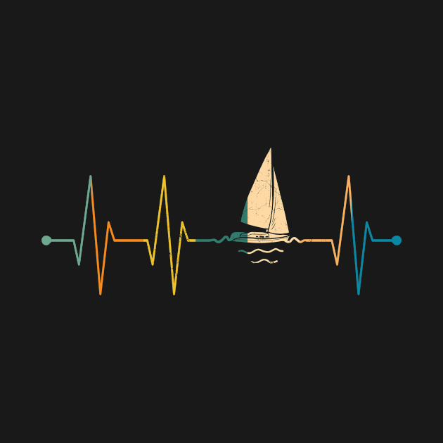 Heartbeat Sailing Captains Sailors Boats Owners by Funnyawesomedesigns