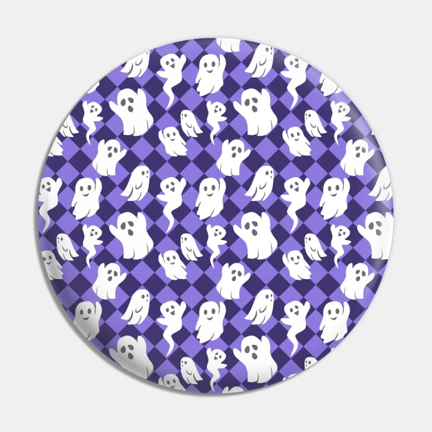 Halloween Ghost Pattern Pin by SakuraDragon