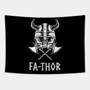 Fa-Thor Nordic Viking Skull Father Papa Dad Tapestry