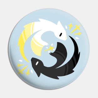 Light and Dark Dragons Pin