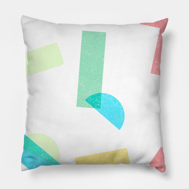 Pocket - Nostalgia Vintage Retro Geometric Polygon Shapes Pillow by ninoladesign