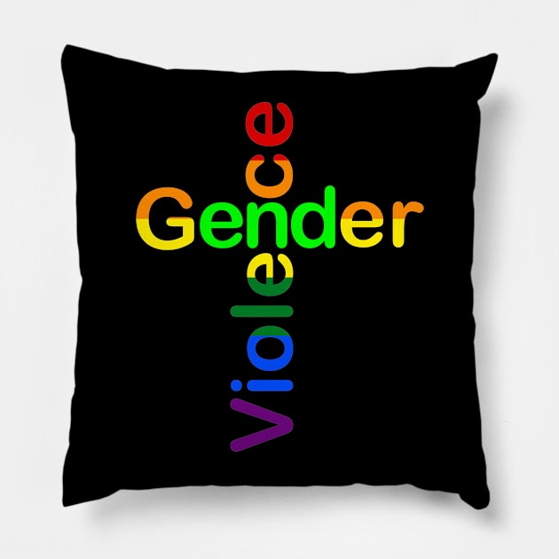 End gender violence LGBT Pillow by kimbo11