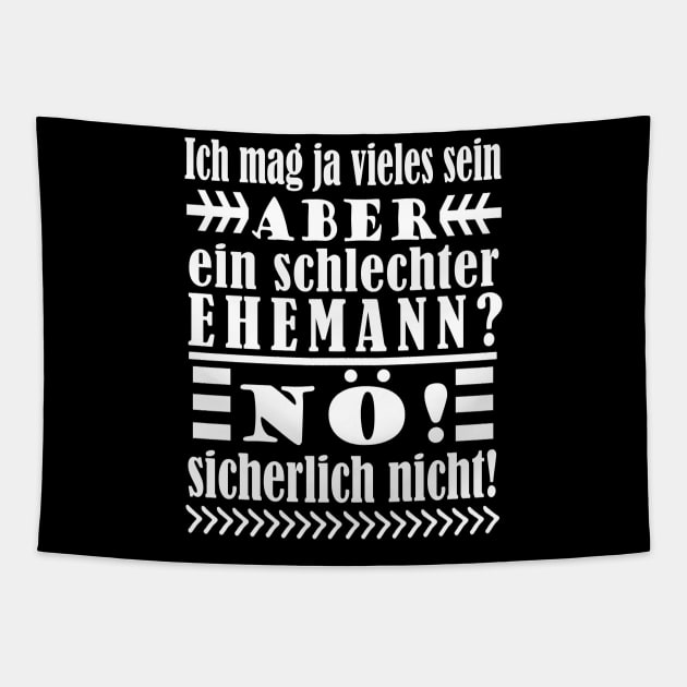 Hochzeitstag Goldene Silber Ehemann Spruch Mann Tapestry by FindYourFavouriteDesign