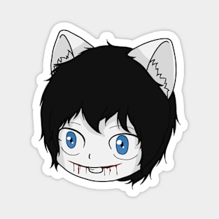 creepypasta jeff the killer cat Magnet