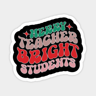 Merry Teacher Bright Students Magnet