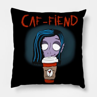 Caf-fiend girl Pillow