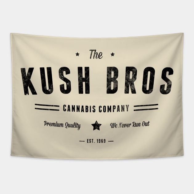 Kush Bros Cannabis Company Tapestry by 420shirts