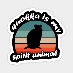 My spirit animal Quokka Retro animal lover Magnet