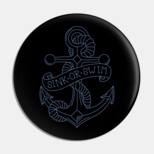 Vintage Anchor Tattoo Pin