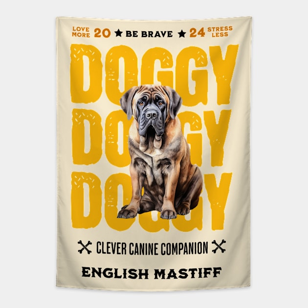 Doggy English Mastiff Tapestry by DavidBriotArt