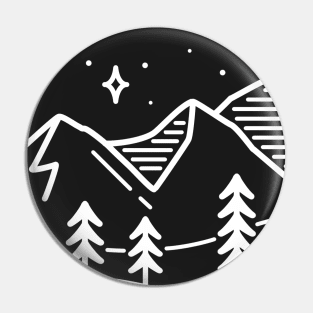Ben Nevis, Scotland Landscape Emblem - Black Pin