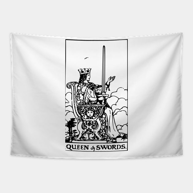 queen of swords Tapestry by Tanguarts