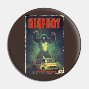 The Bloody Tracks of Bigfoot Cryptid horror by David Irons Pin