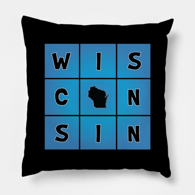 Wisconsin • Center of the World Pillow by The MKE Rhine Maiden