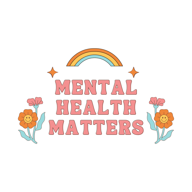 Mental Health Matters Groovy Rainbow by Violete Designs