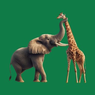 elephant vs giraffe T-Shirt