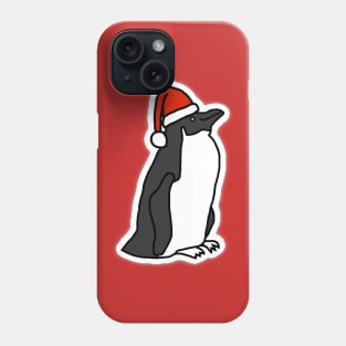 Christmas Penguin in a Santa Hat Phone Case