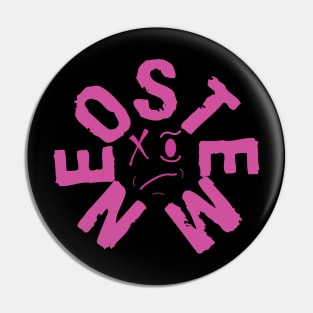 circle text logo pink Pin