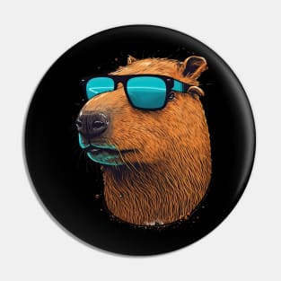 Capybara with sunglasses Pin