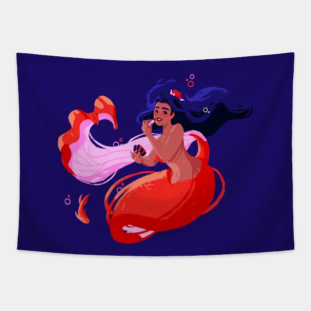 Mer-up Tapestry by kjm.illustrations