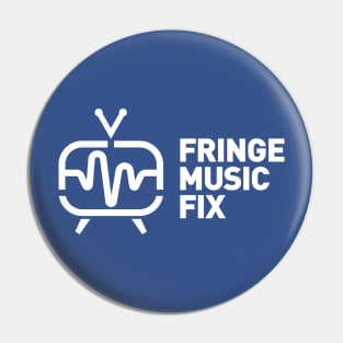 FRINGE MUSIC FIX Retro Logo T-Shirt (White Variant) Pin