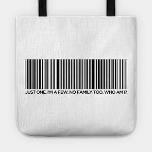 WHO AM I? BARCODE Tote