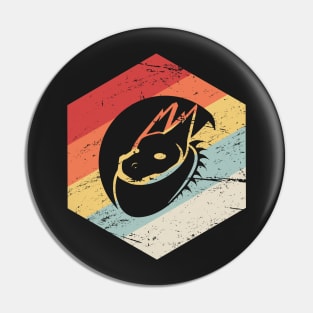 Retro 70s Dragon Icon Pin