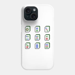 Mahjong Tiles Dots Suit 麻雀筒子 - Wheels, Circles, Coins, Stones, Marbles, Balls | I Love Mahjong | Cantonese Sticker Phone Case