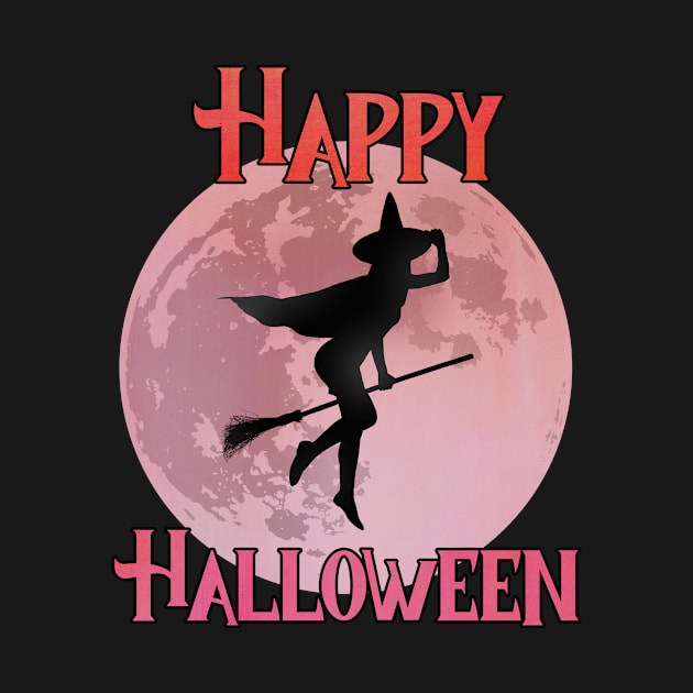 Happy Halloween - The Flying Witch by Moon Lit Fox