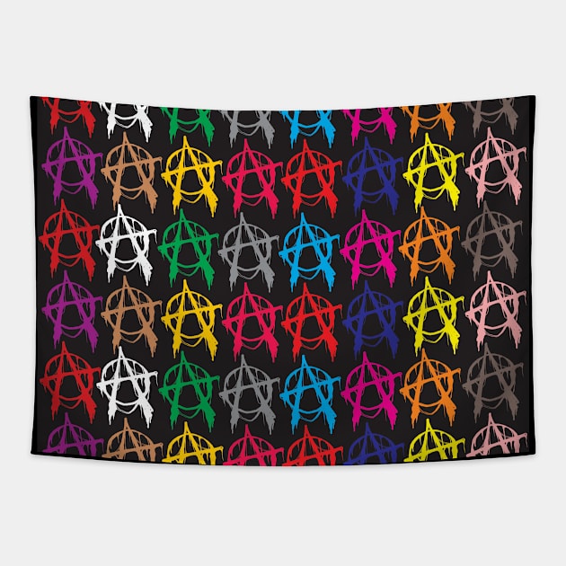 Anarquia Multicolor Tapestry by w.d.roswell