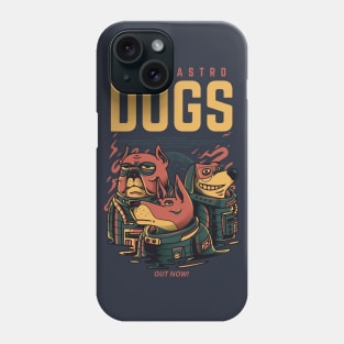 Three Astro Dogs Phone Case