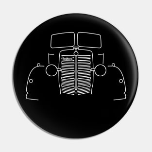 1940s vintage Bedford truck outline graphic (white) Pin