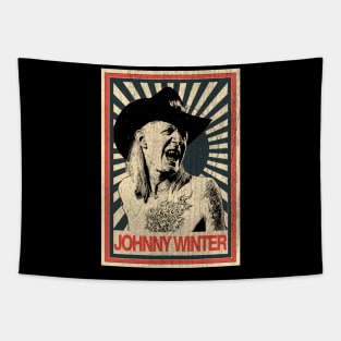 Vintage Poster Johnny Winter Tatto Tapestry