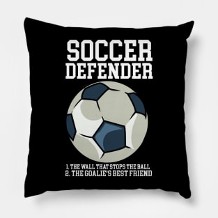 Soccer Defender 1. The Wall that stops the ball. 2. the Goalie's best friend Pillow