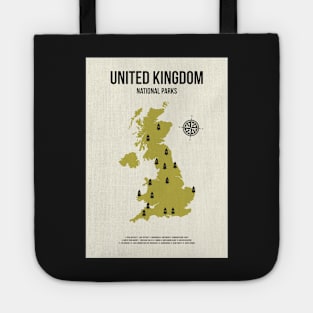 United Kingdom National Parks Map Tote