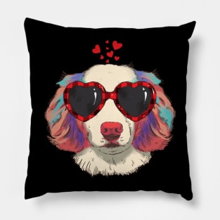 Australian Shepherd Dog Mom Valentine's day Pillow