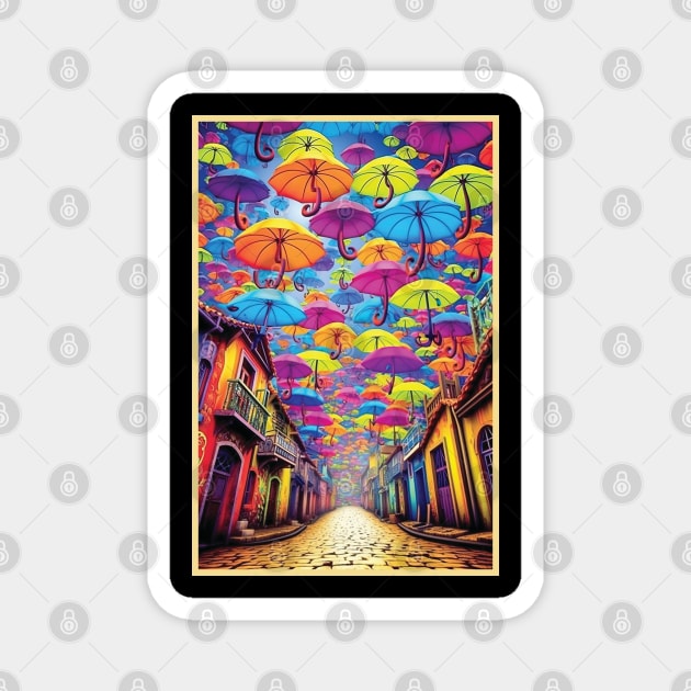 Medellin, Columbia, Travel poster Magnet by BokeeLee