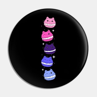 Omnisexual Pride Flag Month Cute Cat Kawaii Macaron Pin