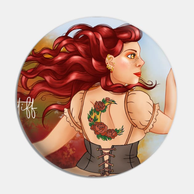 Autumn Girl Pin by CréaTiff