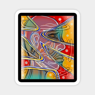 Abstract face design #5 Magnet